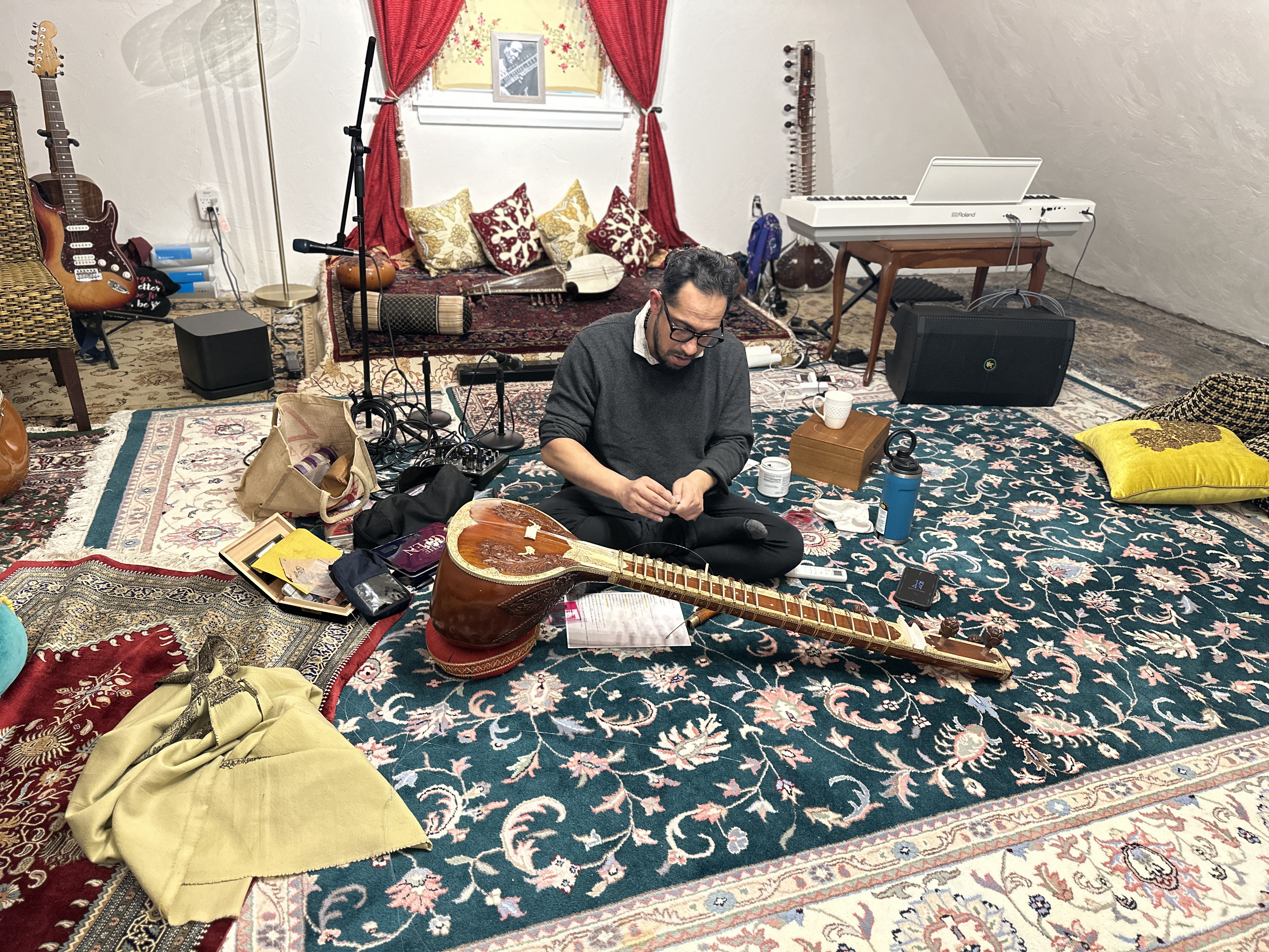 Sitar luthierie work in progress